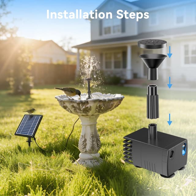 Detalle de POPOSOAP solar water pump kit 3W