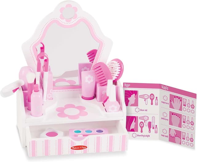 Imagen de Melissa & Doug Wooden Beauty Salon 18-piece 🎀 en OfertitasTOP