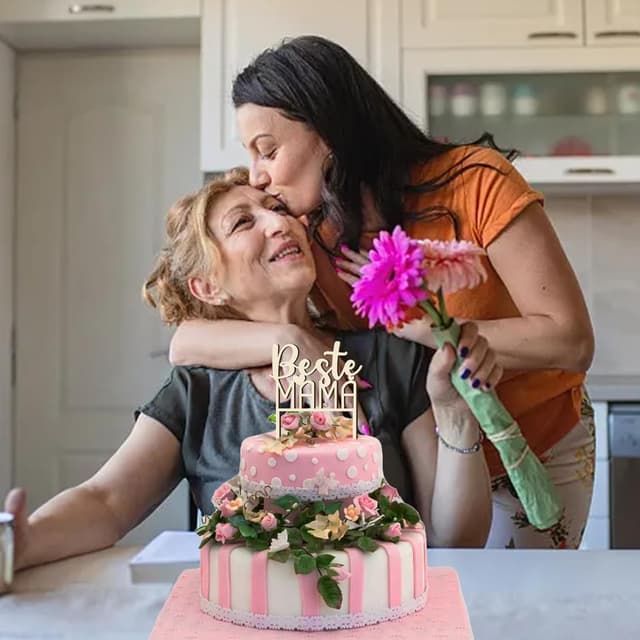 Thumbnail 4 de Rhsemi Cake Topper Holz Beste Mama