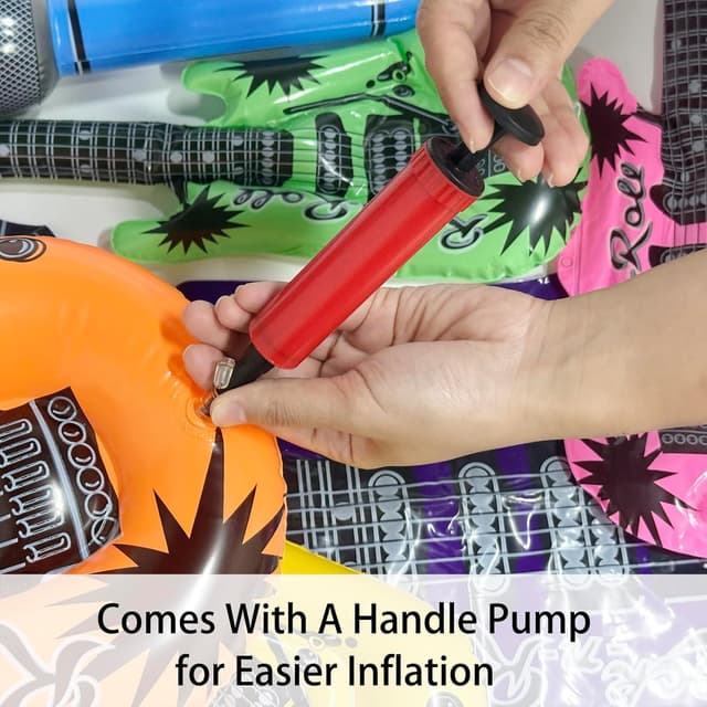 Detalle 2 de 16-Piece Inflatable Guitars Microphones Set