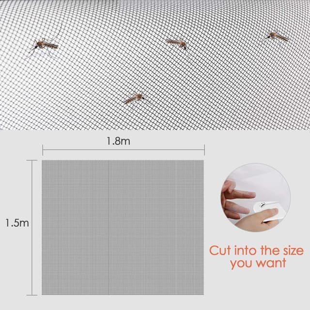 Detalle de MYCARBON Zanzariera Finestra 150x180 cm Nero