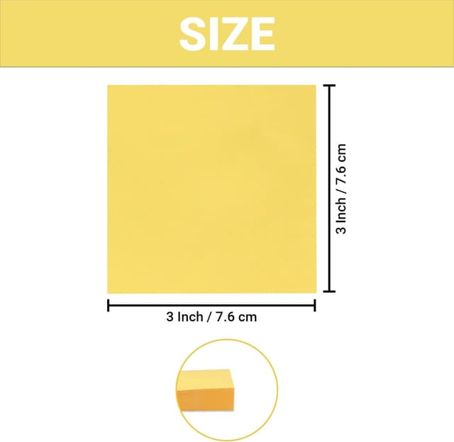 Detalle 2 de KIFZM 3x3 in Bright Sticky Notes, 80 Sheets 📝