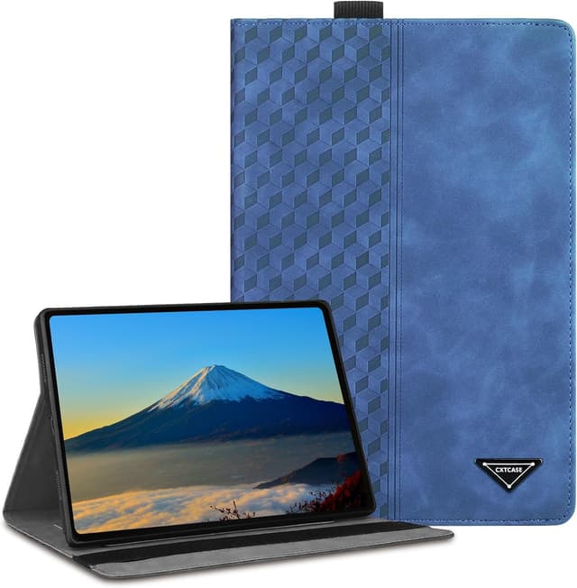 Detalle de CXTCASE Hülle für Huawei MediaPad M5 lite 10.1 (2018) – Multi-Winkel Folio Flip Smart Cover in Blau