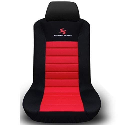 Detalle de WOLTU Car Van Seat Covers Front Pair (Red/Black) – Universal front seat protectors