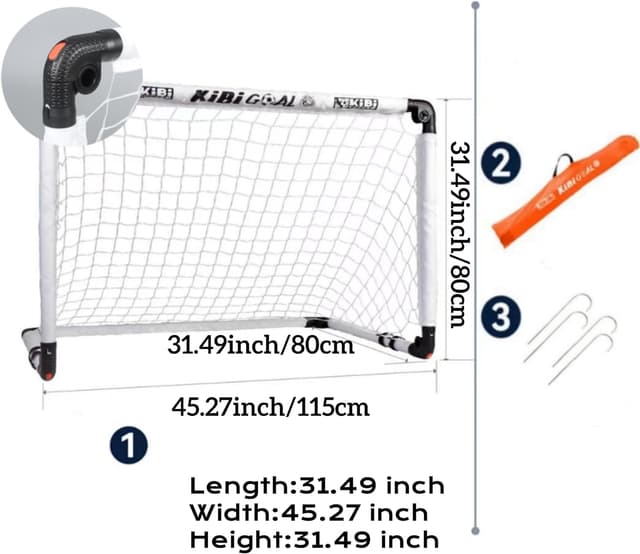 Detalle de KiBiGOAL Kids Portable Foldable Football Goal (Indoor & Outdoor Mini Goal)
