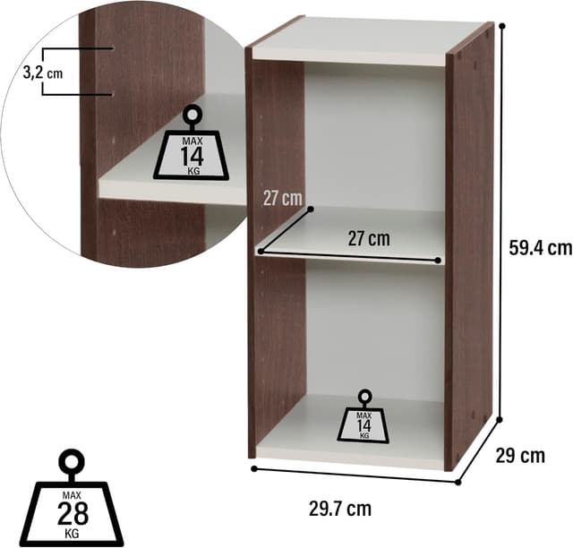 Detalle de Iris Ohyama UB-6030 libreria salvaspazio 59,4 cm