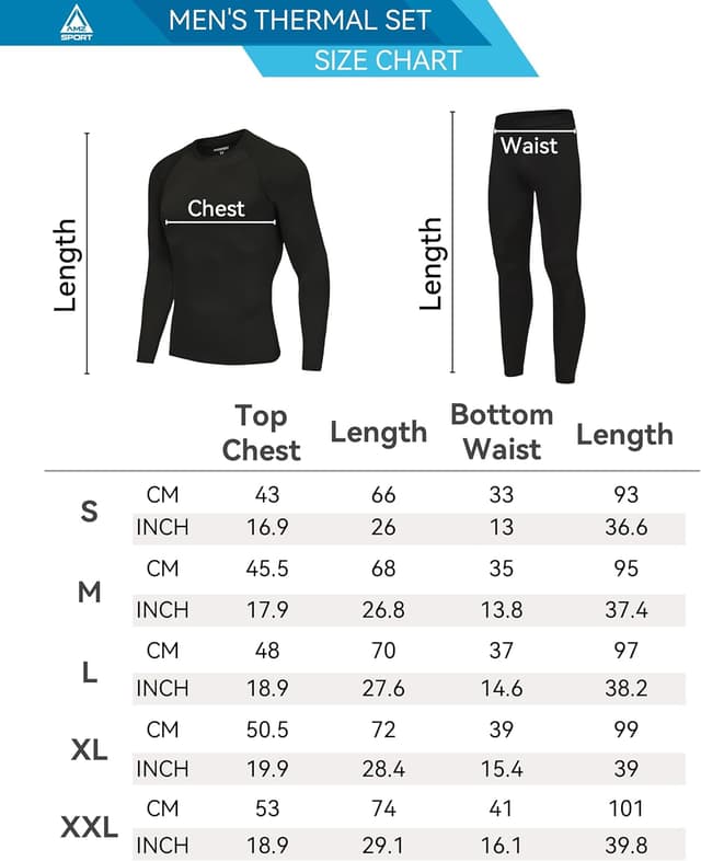 Thumbnail 6 de AMZSPORT Intimo Termico Uomo Set termico nero