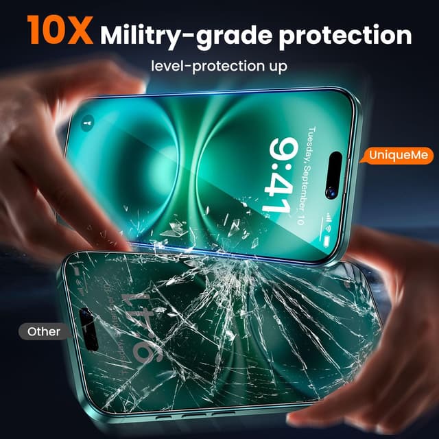 Detalle 2 de UniqueMe Privacy Screen Protector 2-pack for iPhone 15 Plus