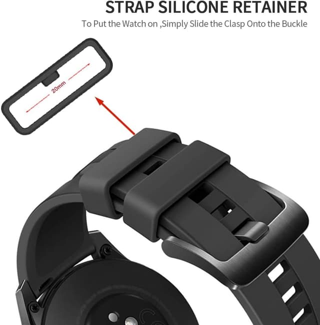 Detalle de TUCANA 10PCS Watch Band Retainer Holder Compatible with Garmin (20mm silicone)