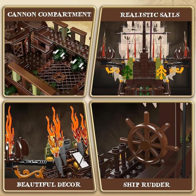 Thumbnail 3 de Mould King Large Pirates Ship 4364+ 🧩