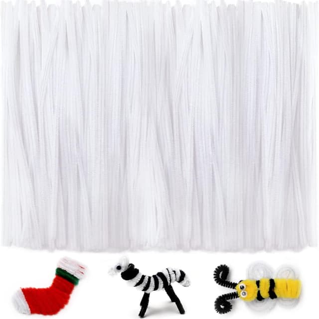 Imagen de Iooleem 200pcs White Pipe Cleaners for Crafts en OfertitasTOP