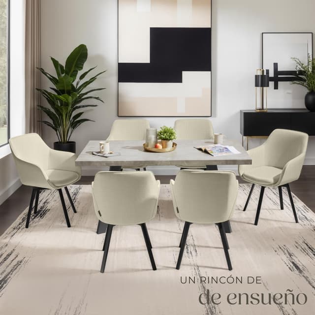 Thumbnail 1 de TecTake Silla Giratoria 360° beige