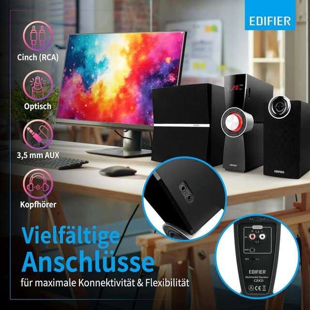 Detalle 2 de EDIFIER C2XD 2.1 Lautsprechersystem 53 Watt
