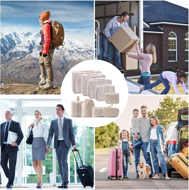 Thumbnail 6 de 9 PCS Packing Cubes travel organisers for suitcases