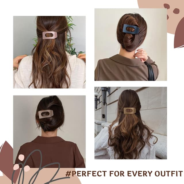 Thumbnail 2 de Flat Hair Clips 3.86in 8 Pack 💇♀