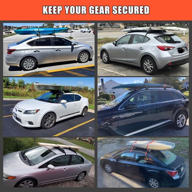 Detalle 2 de MeeFar Soft Roof Rack Pads 2 straps