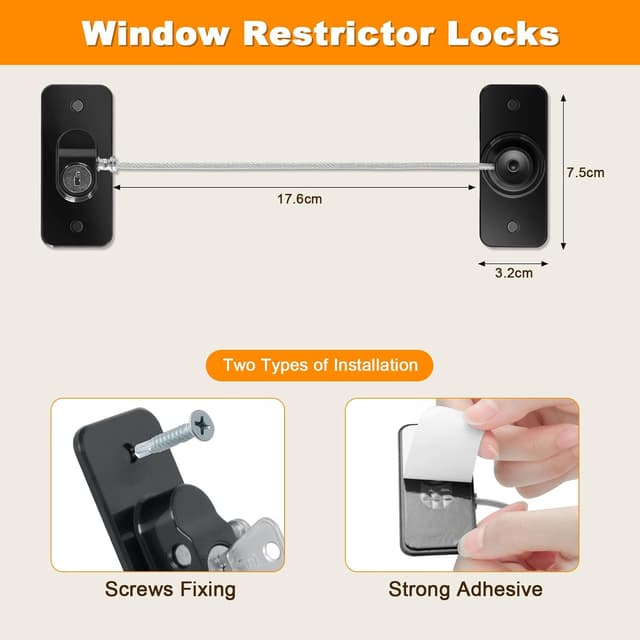 Thumbnail 3 de AiQInu Candado seguridad ventanas 23 cm