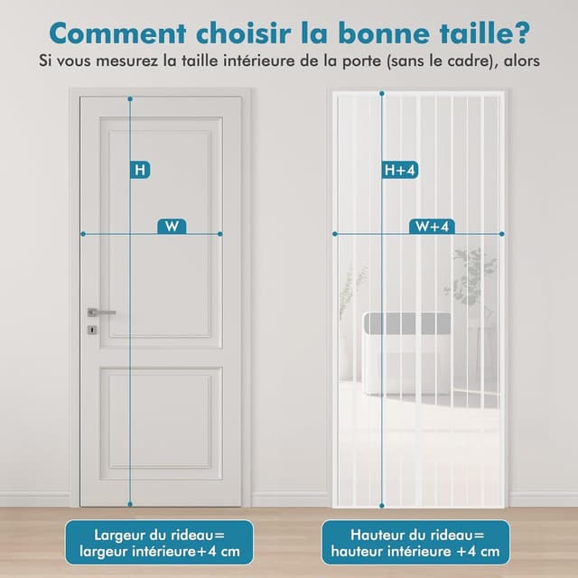 Detalle de Sekey moustiquaire de porte 130 x 220 cm