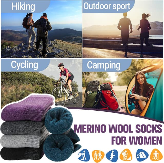 Thumbnail 6 de Anlisim Merino Wool Hiking Socks 5 Pairs