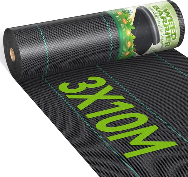 Detalle de iropro 3m x 10m Heavy Duty Weed Control Membrane (Black Woven Ground Cover)