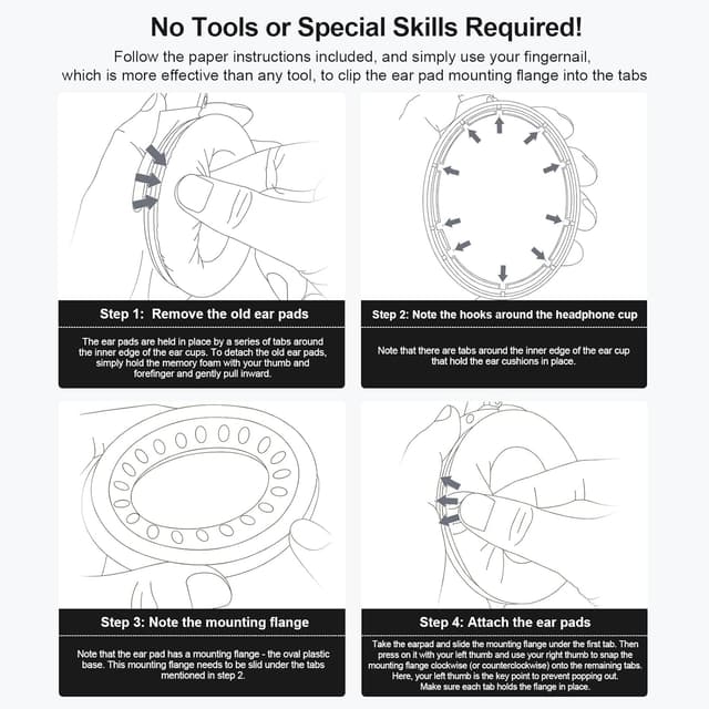 Thumbnail 6 de Aurivor coussinets Bose QC 35 blanc