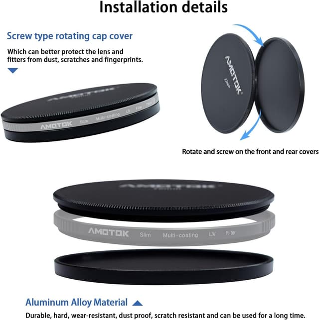 Detalle 2 de AMOTOK 49 mm Metall-Filterkappe