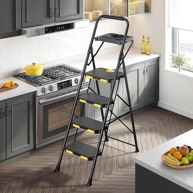 Thumbnail 1 de KINGRACK Escalera plegable 4 peldaños 360 kg