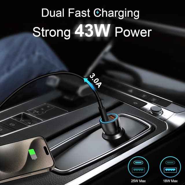Detalle 2 de iPhone 17 Car Charger 43W Fast Charging