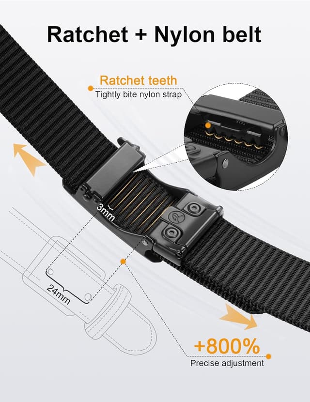 Thumbnail 1 de JUKMO Men's 1.5" Nylon Ratchet Belt