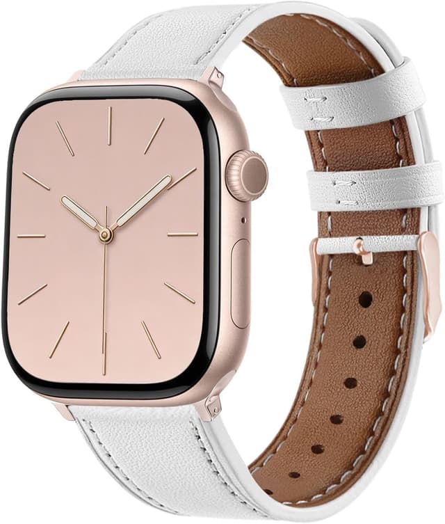 Detalle de Bracelet cuir NEMUALL compatible Apple Watch SE 3 (40 mm) / Series 11-10 (42 mm) et autres tailles