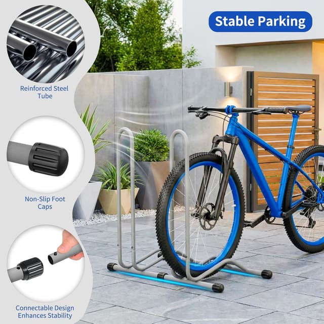 Detalle 2 de TLGREEN 3 supporti per bicicletta posteriori rimovibili: per pneumatici fino a 80 mm e fino a 28