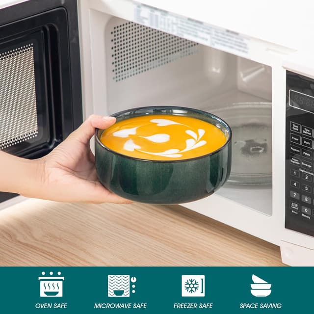 Detalle de vancasso STARRY 780 ml Suppenschalen-Set (6-teilig) – Müslischalen aus Steingut/Porzellan-Keramik für Ramen, Pasta, Salat & Dessert