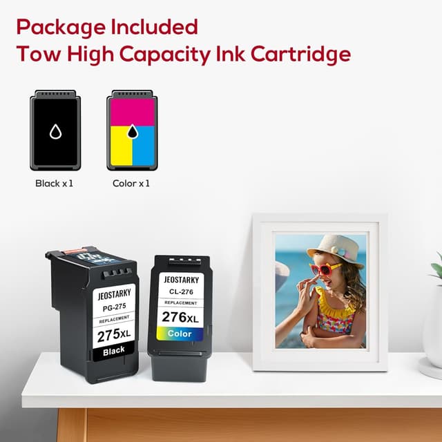 Detalle de PG-275XL / CL-276XL Compatible Ink Cartridges (275XL & 276XL) 2-Pack for Canon PIXMA TS/ TR Printers