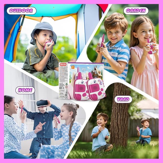 Detalle de Wootoyz New 2PCS Kids Walkie Talkies (Unicorn) – Outdoor toy for ages 3–12