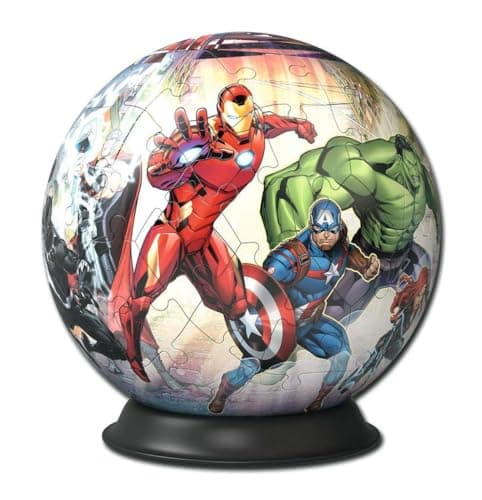 Detalle 2 de Ravensburger Puzzle 3D Bola Marvel Avengers 73 piezas 🧩