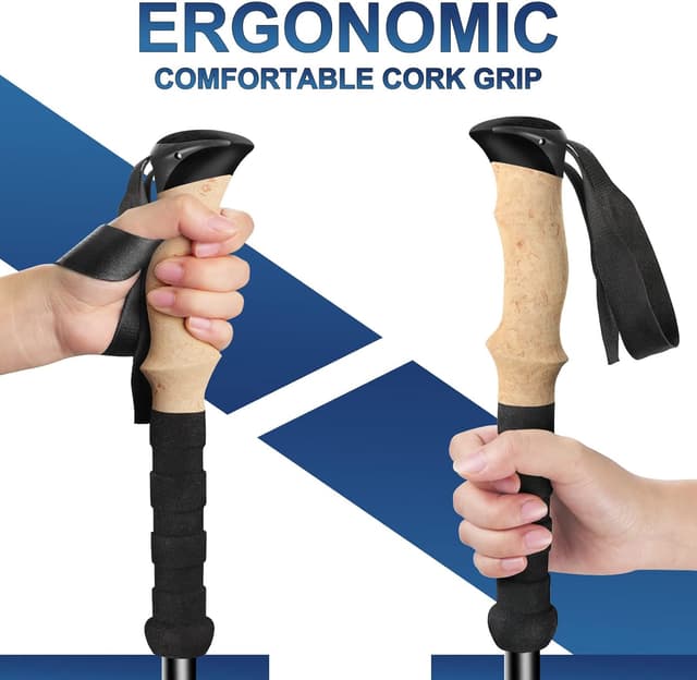 Detalle 2 de AUTOPkio bâtons de marche télescopiques en aluminium pour femmes (65 à 135 cm)