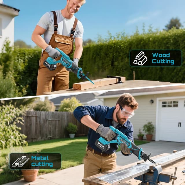 Thumbnail 5 de SEESII Scie sabre sans fil 21 V 3300 SPM