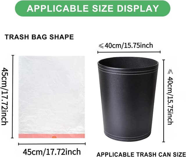 Detalle de 2 Gallon Small Trash-Bags with Drawstring for Bathroom, White Mini Garbage Bags (60 Count, Unscented)