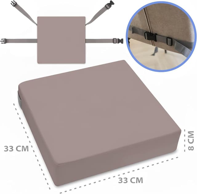 Detalle 2 de Totsy Baby rehausseur de chaise enfant en mousse 33x33x8 cm avec housse lavable