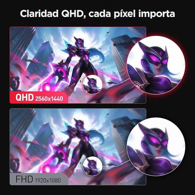 Detalle 1 de KOORUI G2421V Monitor gaming QHD 24" 180Hz