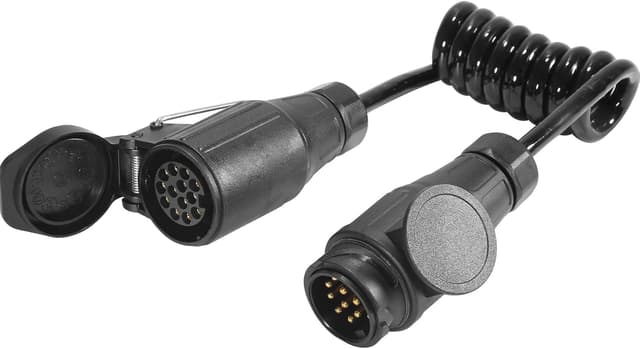 Detalle de ETUKER 13-pin 1.1m Trailer Extension Spiral Cable (male to female) for 12V towbar wiring