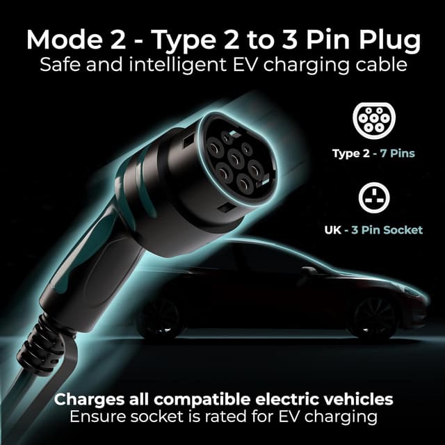 Detalle de Masterplug EV charging cable 2.4kW, Mode 2