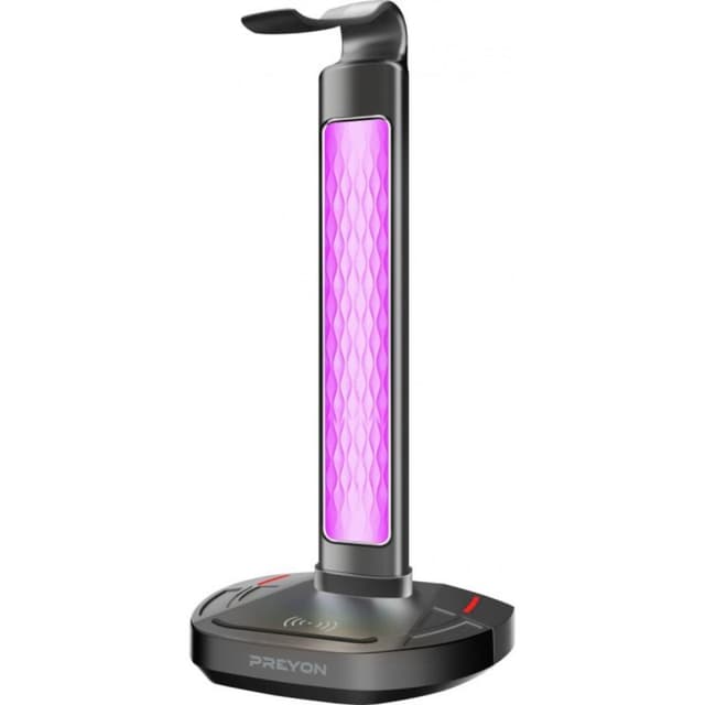 Detalle de preyon Soporte gaming con RGB, 2 USB-C