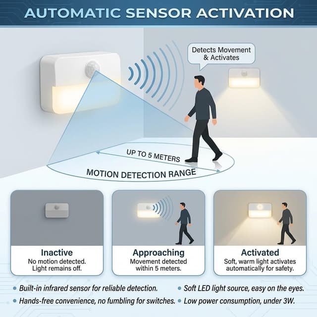 Thumbnail 5 de LED Nachtlicht mit Bewegungsmelder 3000K