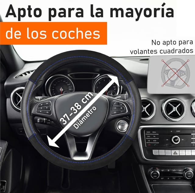 Thumbnail 3 de Upgrade4cars Funda Volante Azul 37-39 cm