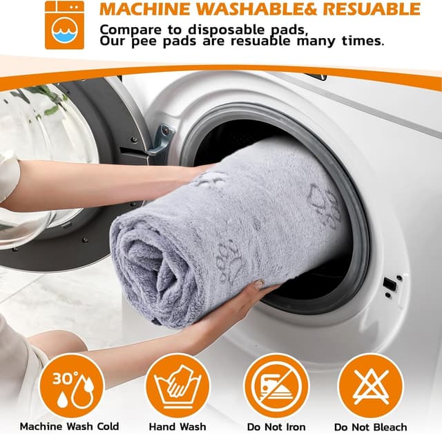 Thumbnail 3 de Paw Grey Reusable Puppy Training Pad 122x122 cm