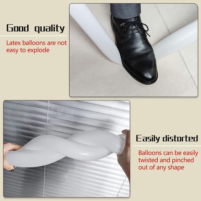 Thumbnail 1 de 100 Long Transparent Modeling Balloons 🎈