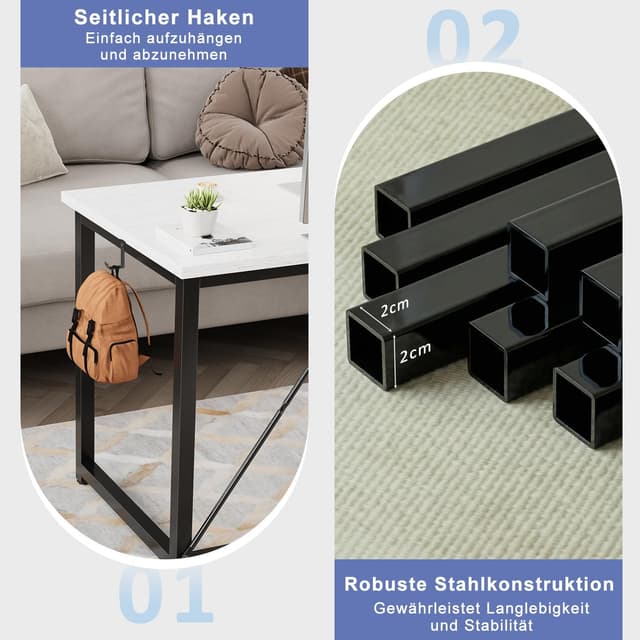 Thumbnail 5 de JUMMICO Schreibtisch 120 x 50 x 75 cm