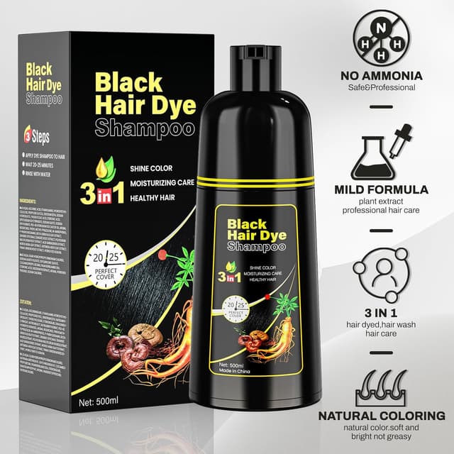 Thumbnail 4 de Schwarzes Haarfärbe Shampoo 3 in 1 für graue Deckung