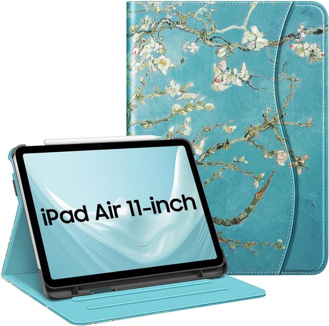Detalle de FINTIE Multi-Angle Folio Case for iPad Air 11-inch (M4/M3/M2) & iPad Air 10.9-inch (2022) — Blossom